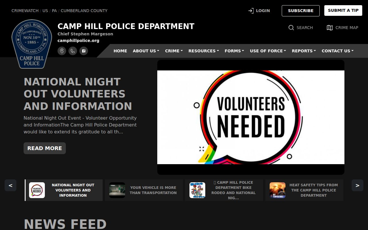 Camp Hill criminal records police portal