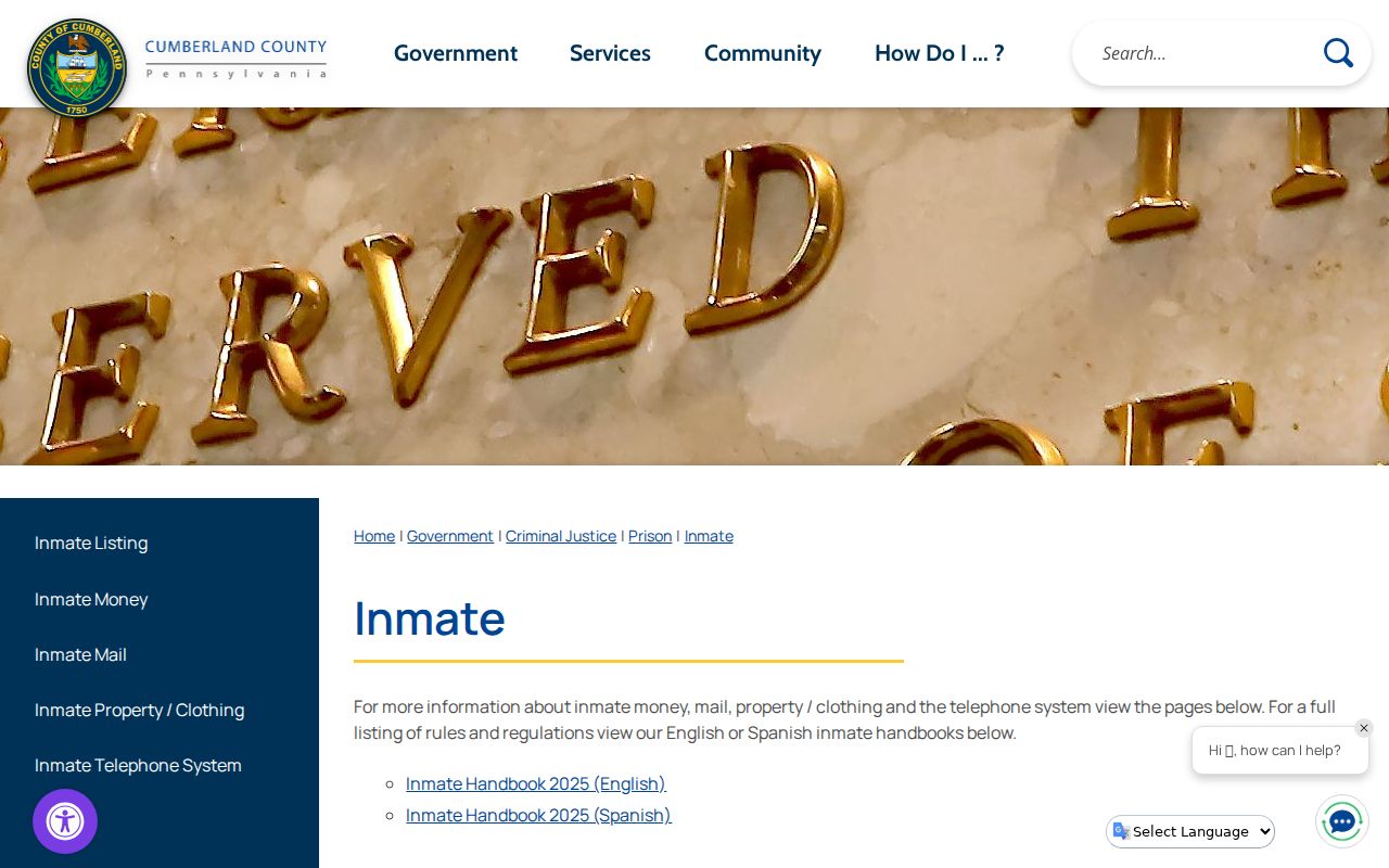 Camp Hill criminal records county inmate resources